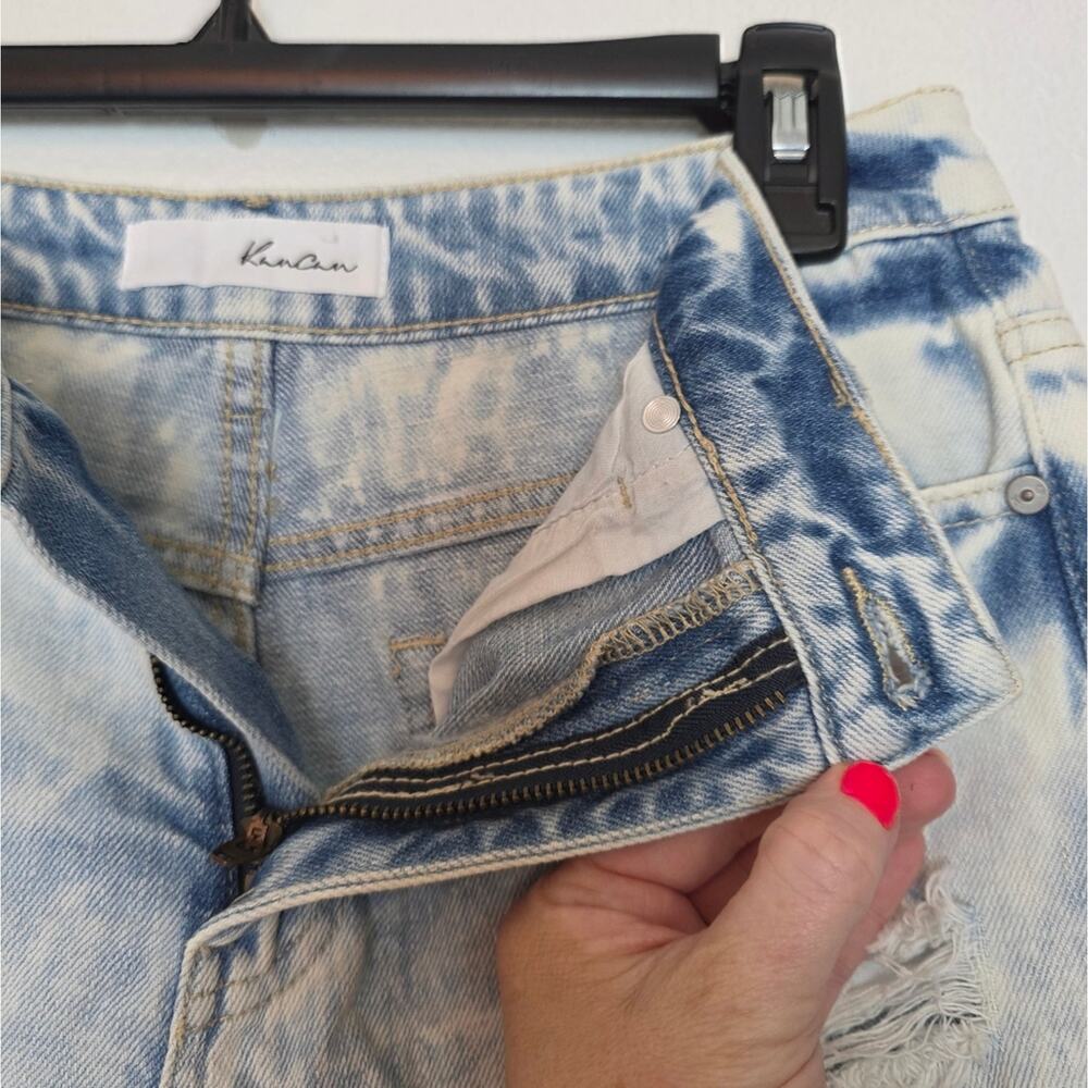 KANCAN Kaya Acid Washed Distressed High Rise Denim Shorts Size Small - Picture 4 of 12